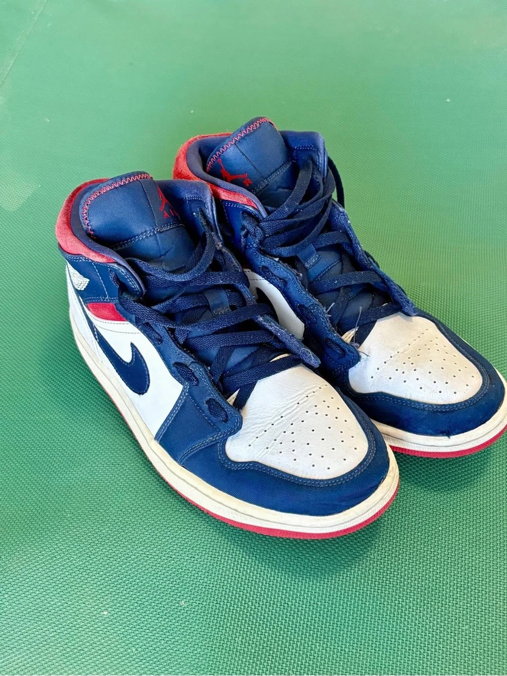Nike Kids Navy White Red High-Top Sneakers